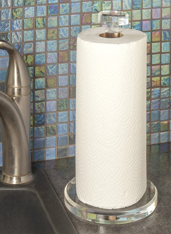 Decorative Things Paper Towel Holder Dispenser Kitchen Decor Design Organization Storage Accessories, Countertop, Pantry, Bathroom or Laundry Room, Clear Acrylic, Made in USA 13.5" - Image 2